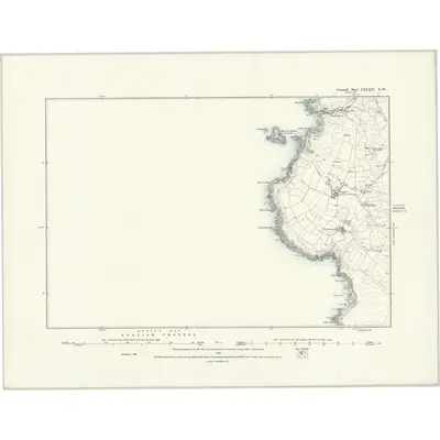 1878 Map of Cornwall LXXXIV.NW, 1888 Print