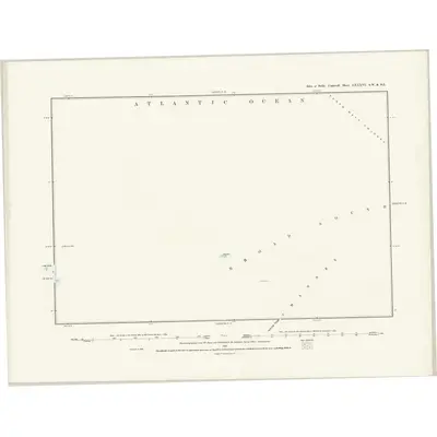 1878 Map of Cornwall LXXXVI.SE & SW, 1889 Print