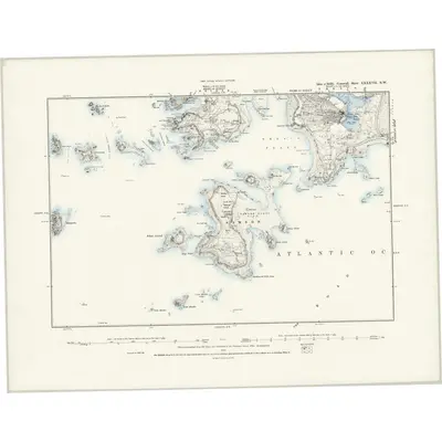 1887 Map of Cornwall LXXXVII.NW, 1889 Print