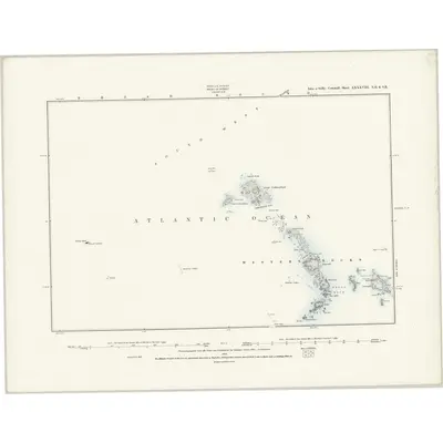 1887 Map of Cornwall LXXXVIII.NE & SE, 1889 Print