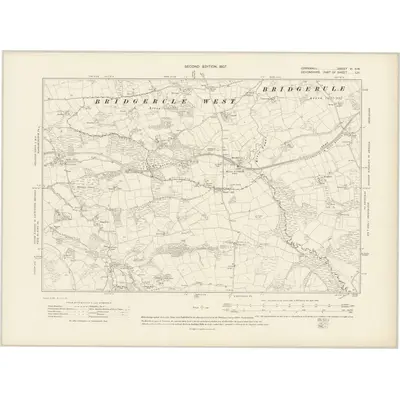 1905 Map of Cornwall VI.SW, 1907 Print