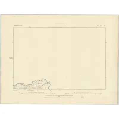 1882 Map of Cornwall XIIA.SW, 1883 Print