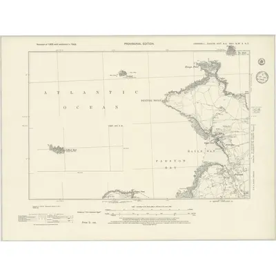 1938 Map of Cornwall XIIIA.SE, XVIII.NW & NE, 1945 Print