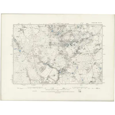 1879 Map of Cornwall XLI.SE, 1889 Print