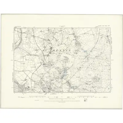 1879 Map of Cornwall XLI.SW, 1888 Print