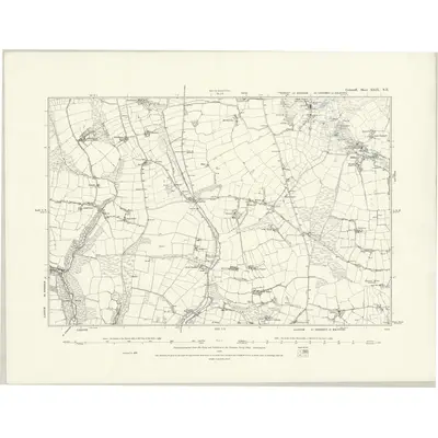 1879 Map of Cornwall XLIX.NE, 1888 Print