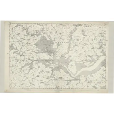 1857 Map of Cornwall XLV, 1868 Print