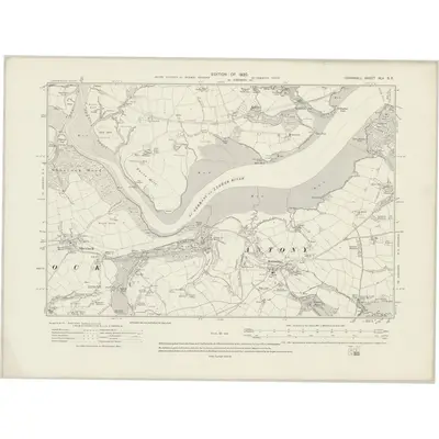 1912 Map of Cornwall XLV.SE, 1920 Print