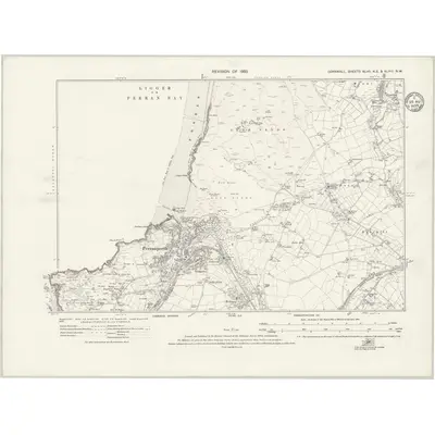 1933 Map of Cornwall XLVII.NE & XLVIII.NW