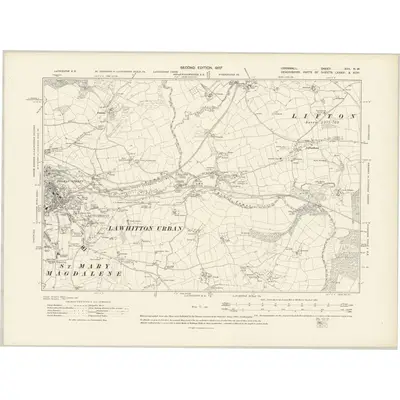 1905 Map of Cornwall XVII.NW, 1907 Print