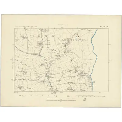 1882 Map of Cornwall XVII.SW, 1883 Print