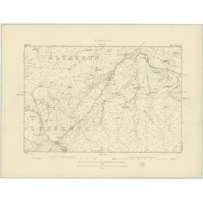 1881 Map of Cornwall XXI.NE, 1883 Print