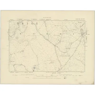 1886 Map of Cornwall XXI.SW