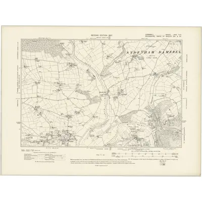 1905 Map of Cornwall XXIII.SE, 1907 Print