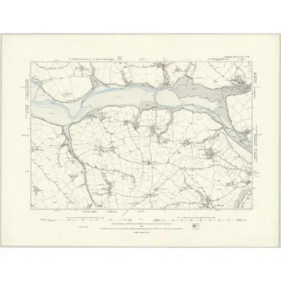 1880 Map of Cornwall XXV.NW, 1888 Print