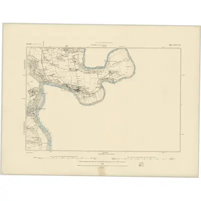 1881 Map of Cornwall XXX.SW, 1883 Print
