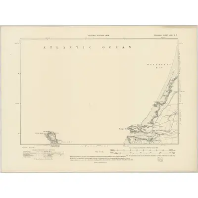 1906 Map of Cornwall XXXI.SE, 1908 Print