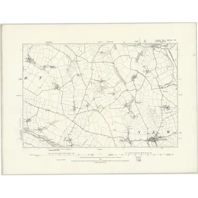 1879 Map of Cornwall XXXIX.SE, 1888 Print