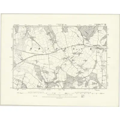 1881 Map of Cornwall XXXV.SW, 1888 Print