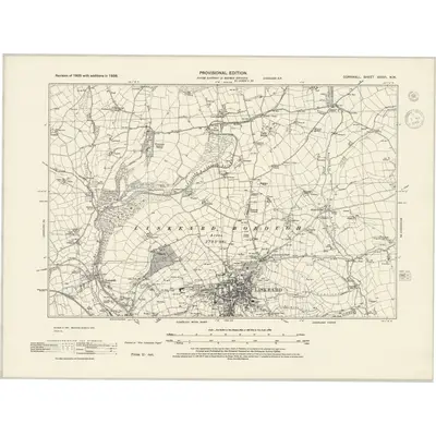 1938 Map of Cornwall XXXVI.NW, 1945 Print