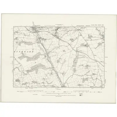 1881 Map of Cornwall XXXVI.SW, 1888 Print