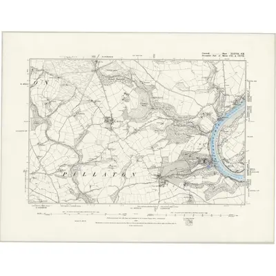 1881 Map of Cornwall XXXVII.NE, 1888 Print