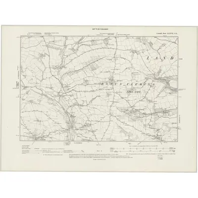 1859 Map of Cornwall XXXVII.SE, 1942 Print