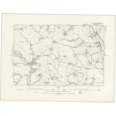 1865 Map of Cornwall XXXVII.SW, 1889 Print