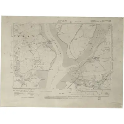 1912 Map of Cornwall XXXVIII.SW, 1919 Print