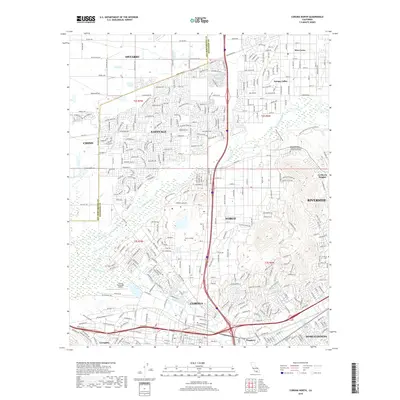 2018 Map of Corona North, 2018 Print