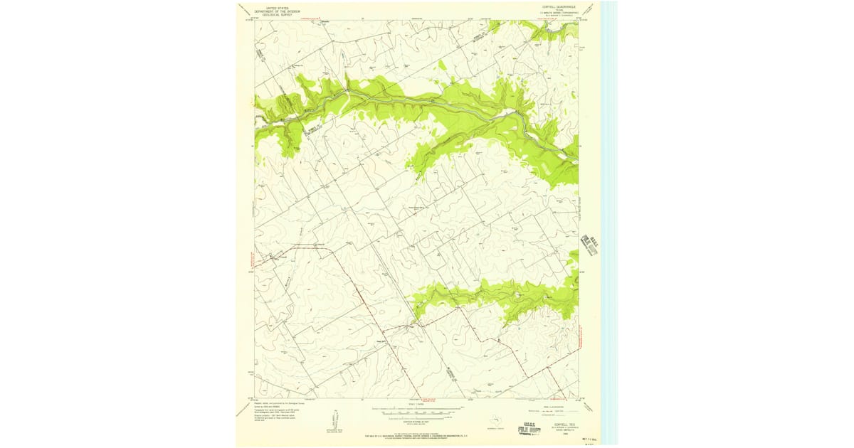 1955 Map of Coryell, McLennan County, TX — High-Res | Pastmaps