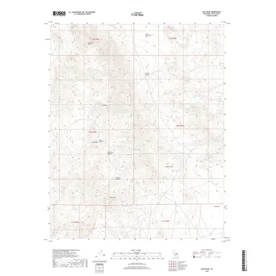 2018 Map of Coso Peak, 2018 Print