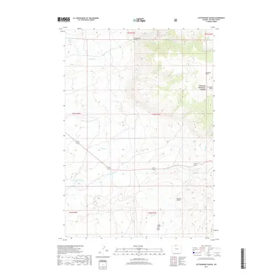 2017 Map of Cottonwood Canyon, 2017 Print