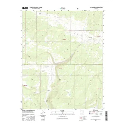 2017 Map of Cottonwood Canyon, 2017 Print