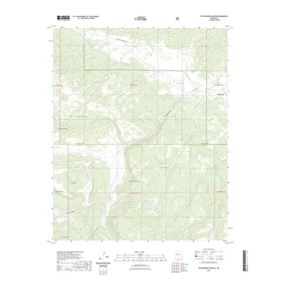 2023 Map of Cottonwood Canyon, 2023 Print