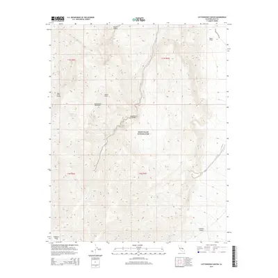 2015 Map of Cottonwood Canyon, 2015 Print