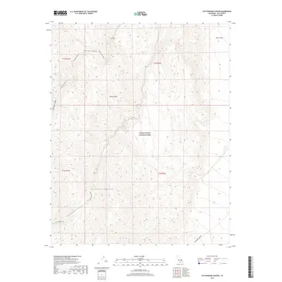 2018 Map of Cottonwood Canyon, 2018 Print