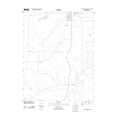 2012 Map of Cottonwood Falls, 2012 Print