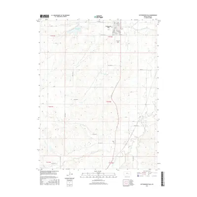 2015 Map of Cottonwood Falls, 2015 Print