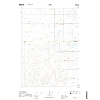 2017 Map of Cottonwood Lake, 2017 Print