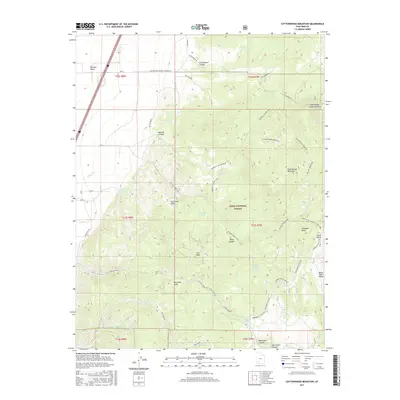 2017 Map of Cottonwood Mountain, 2017 Print