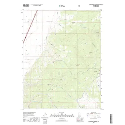 2020 Map of Cottonwood Mountain, 2020 Print