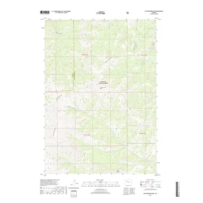 2017 Map of Cottonwood Peak, 2017 Print