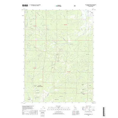 2018 Map of Cottonwood Peak, 2018 Print