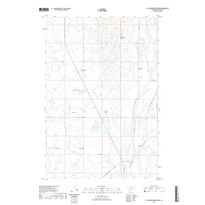 2020 Map of Cottonwood Reservoir, 2020 Print