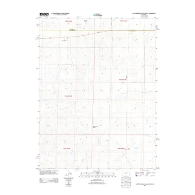 2013 Map of Cottonwood Valley North, 2013 Print