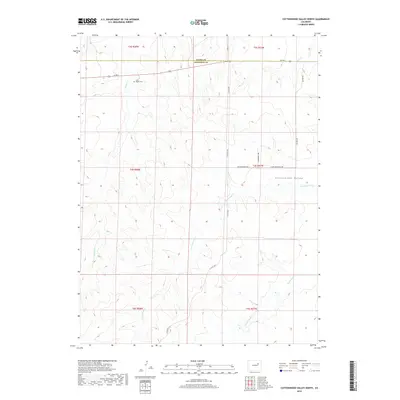 2019 Map of Cottonwood Valley North, 2019 Print