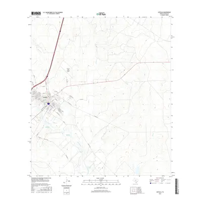 2016 Map of Cotulla, 2016 Print