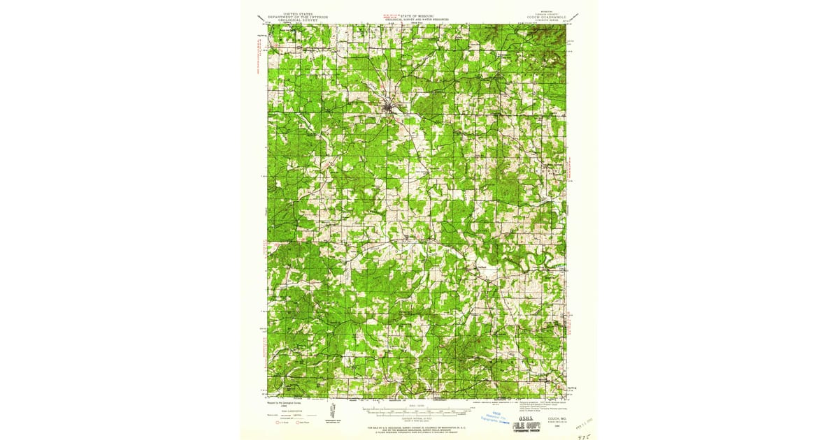 Old Maps of Jeff MO for Metal - Couch Oregon County Mo Usgs Topo 1944 P1960 Og 1200x630