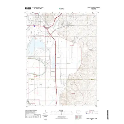 2018 Map of Council Bluffs South, 2018 Print